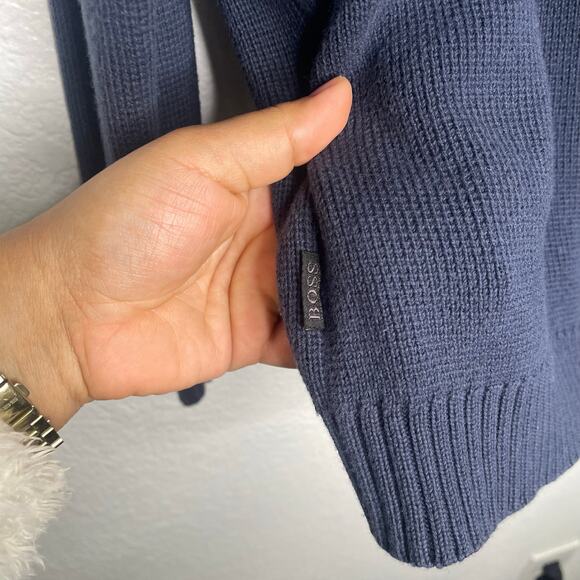 Boss Hugo Boss Mens Sweater Size L Knit Button Front Cardigan Like Regular Fit - Picture 15 of 15